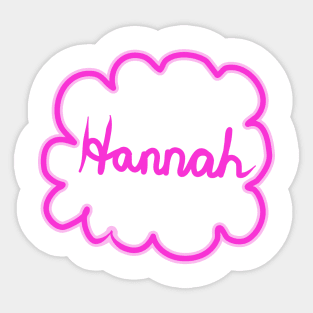 Hannah. Female name. Sticker